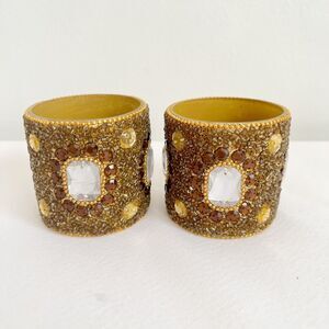 Votive Candle holders decoration set of 2 glass jewellery decoration home decor